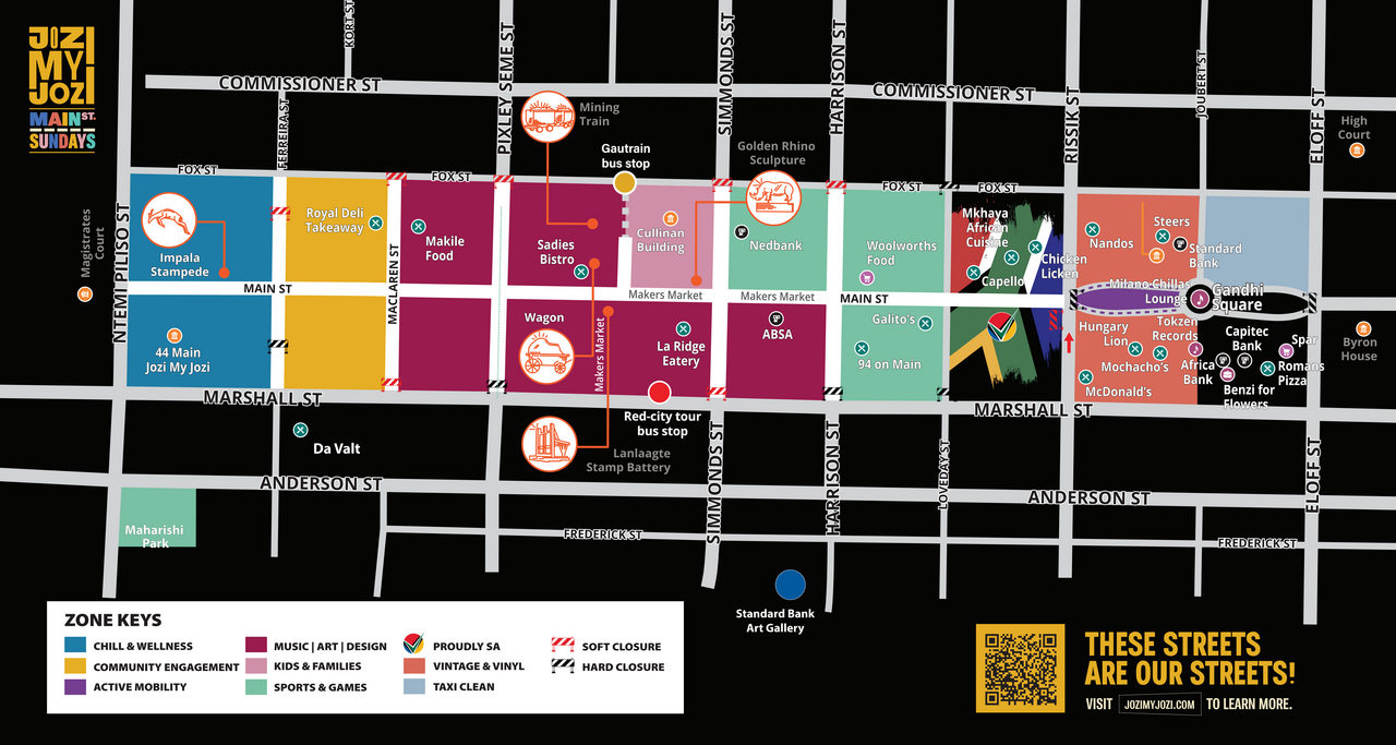 Main Street Sundays map